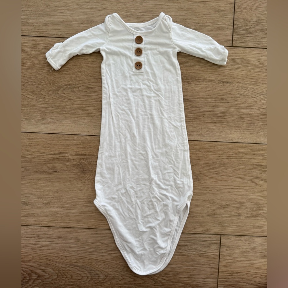 Caden Lane Knotted Gown - White, preemie